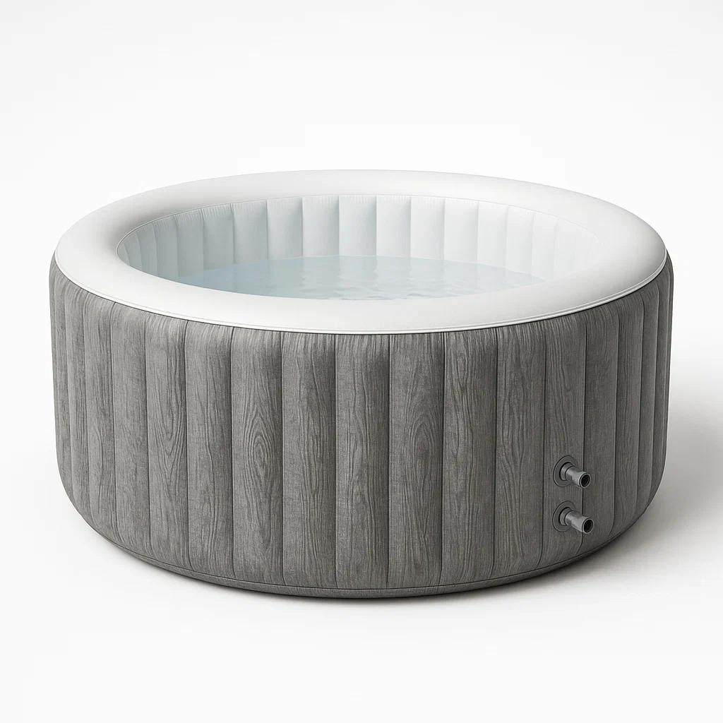 Spa gonflable 185x185x71 cm 4 personnes rond gris/blanc dIJaluY307jQ