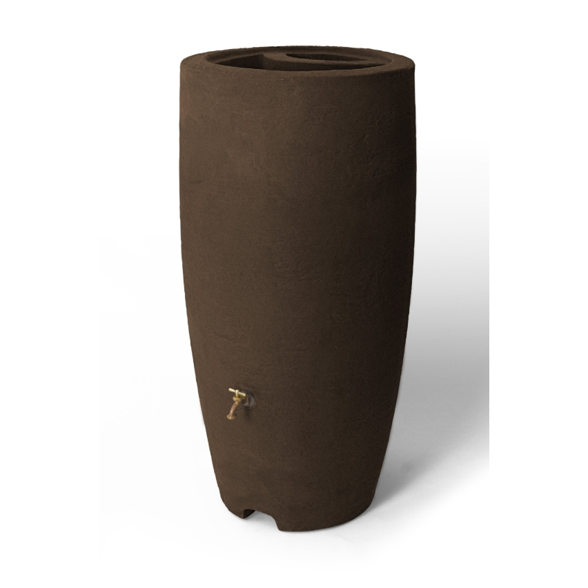 Algreen Products 80-Gallonen-Regentonne aus schokoladenbraunem Kunststoff