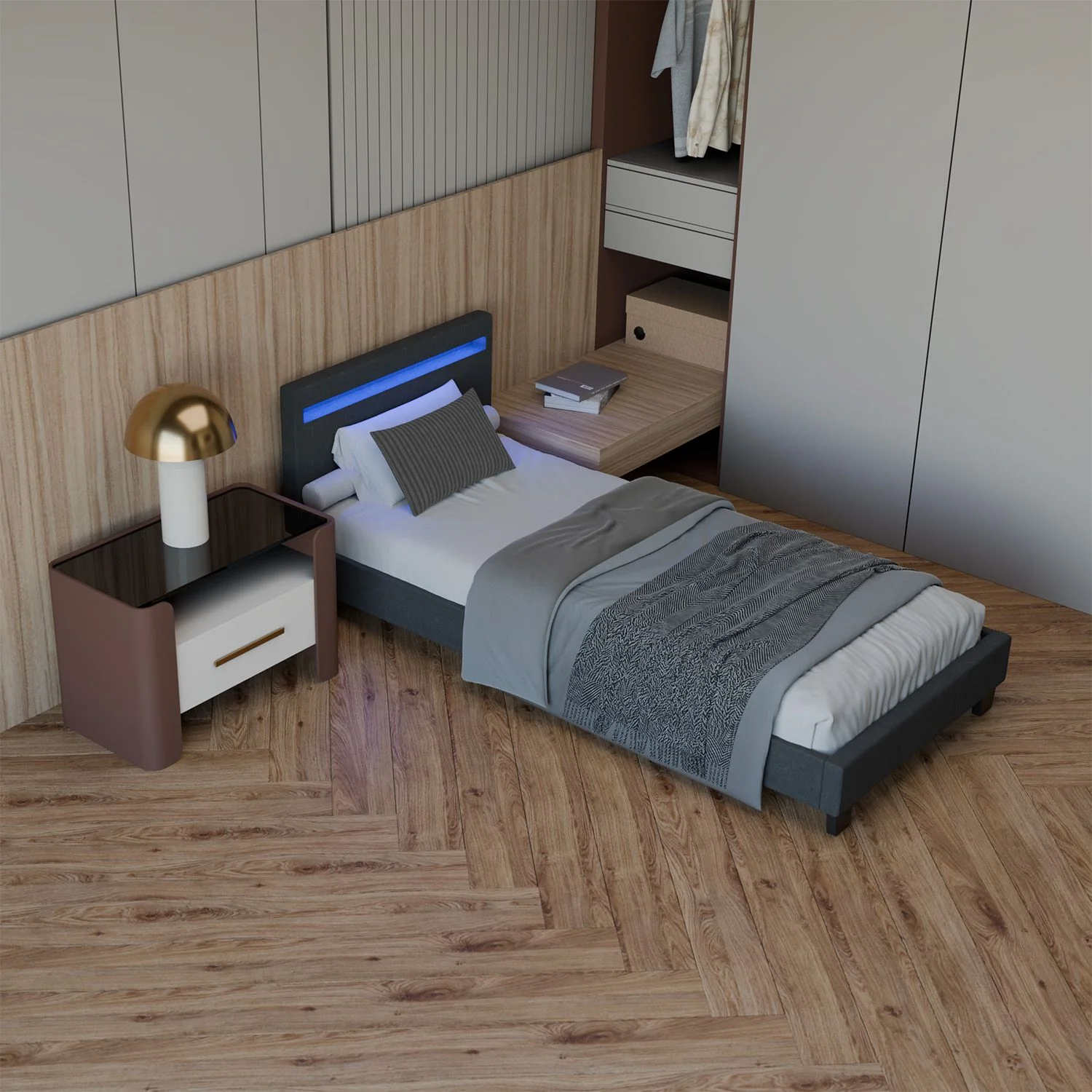 Lit capitonné Verona 2025, 120 x 200 cm, blanc