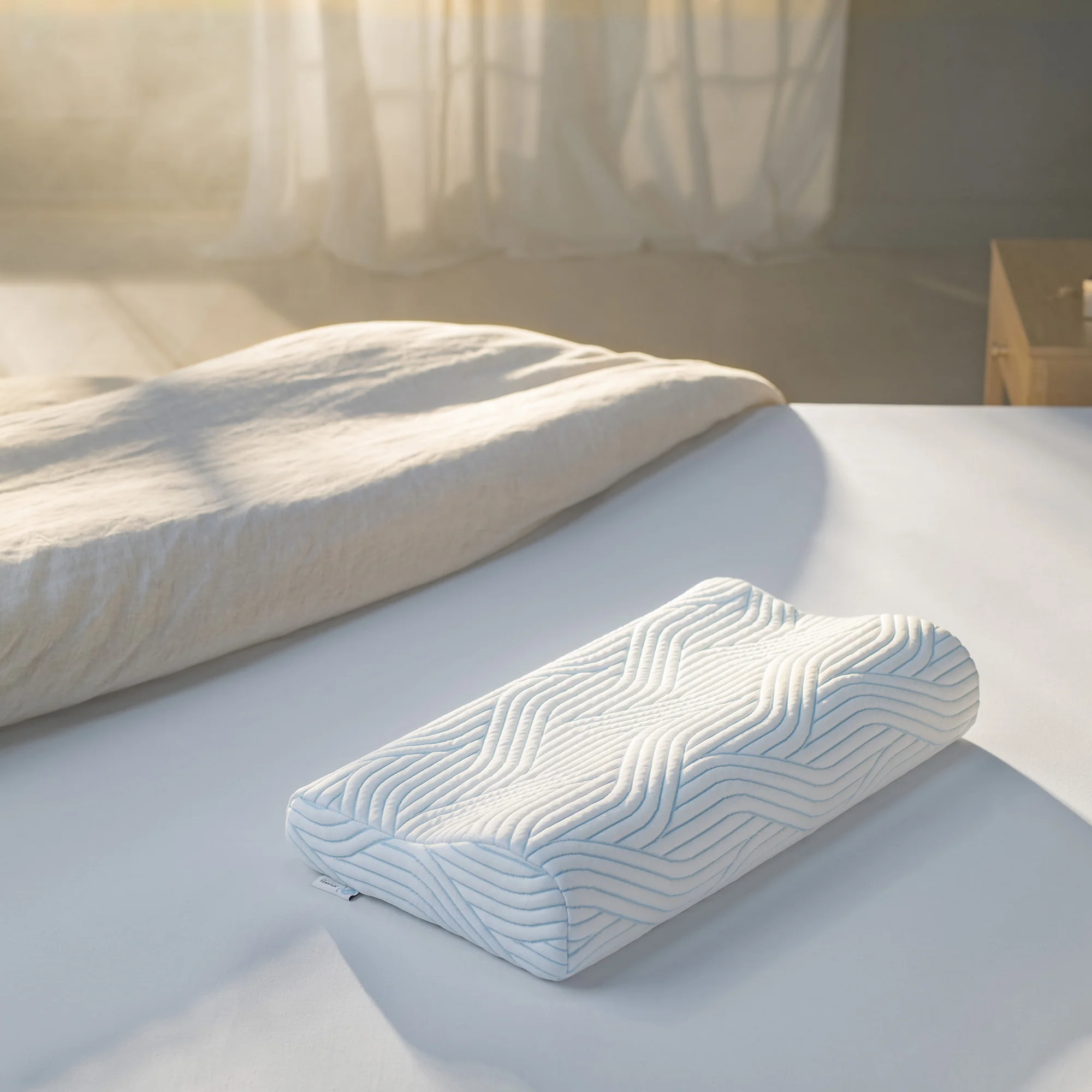 2025 TEMPUR Shape Queen Kissen – Ergonomisch für Nacken und Schultern – Geeignet für Rücken- und Seitenschläfer – 61 x 31 cm – Waschbarer SmartCool-Bezug