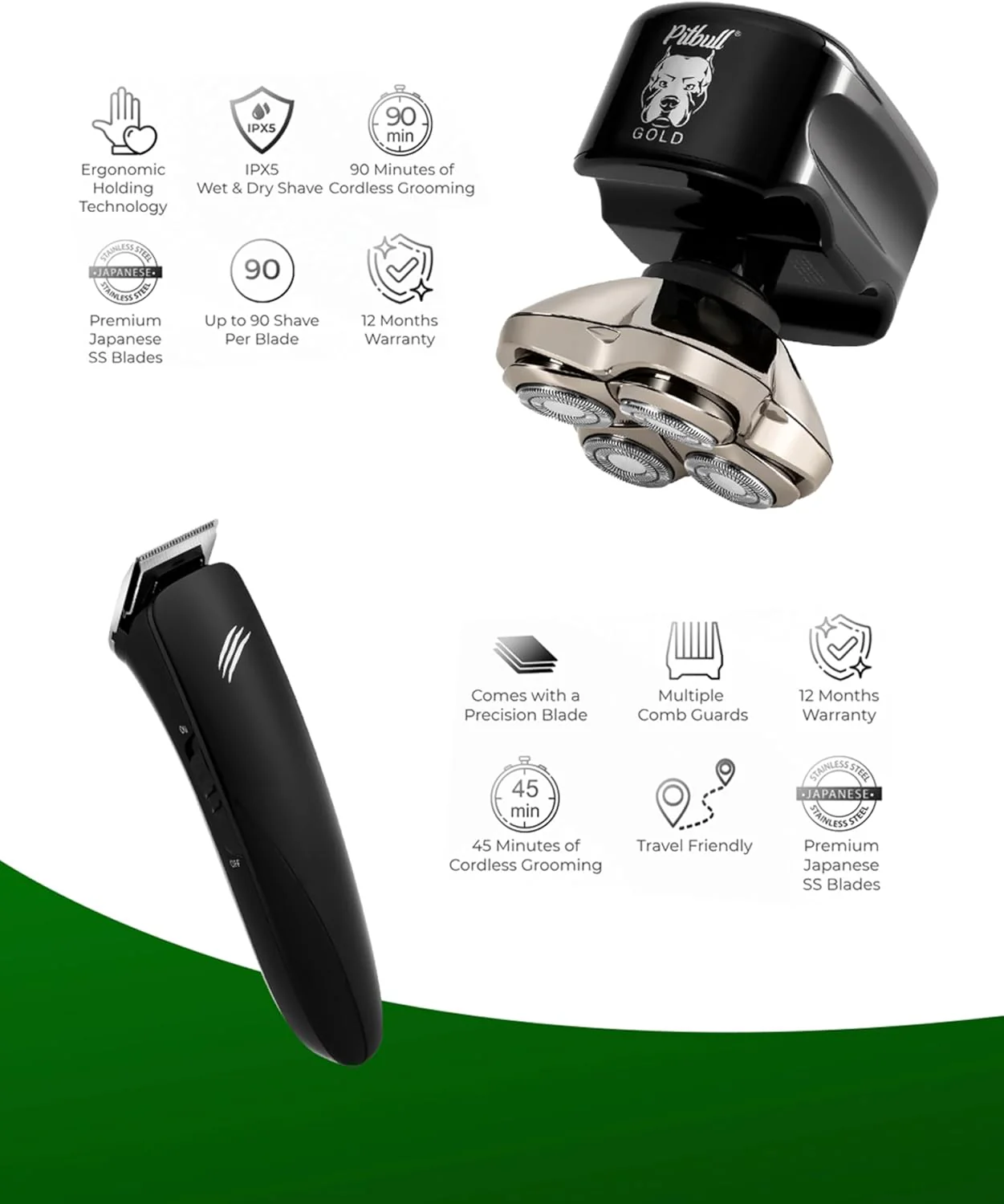 2025 Pitbull Gold PRO – Elektrisk barbermaskine til hoved og ansigt