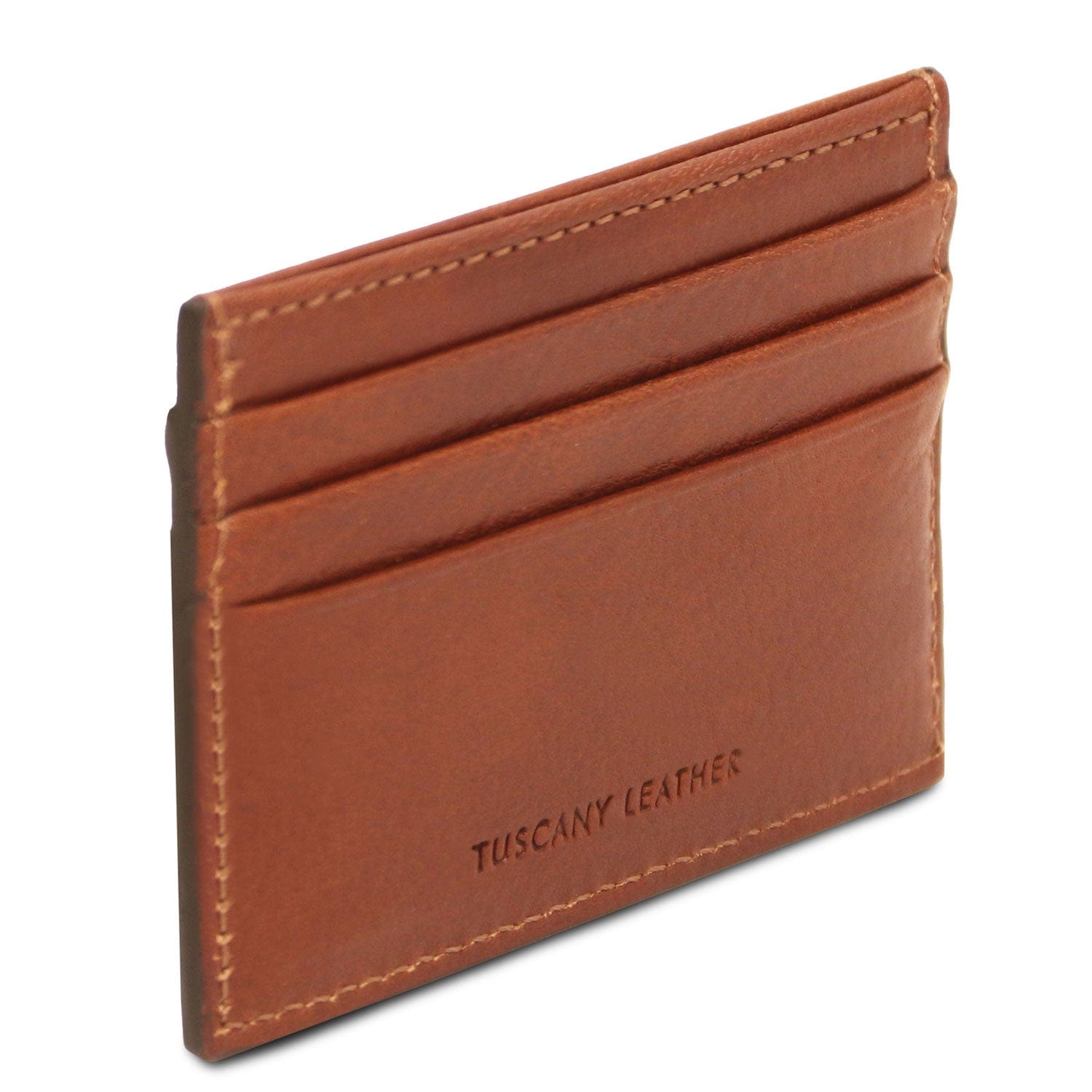 Leather card holder - 6 cards, smooth full-grain leather | TL142471