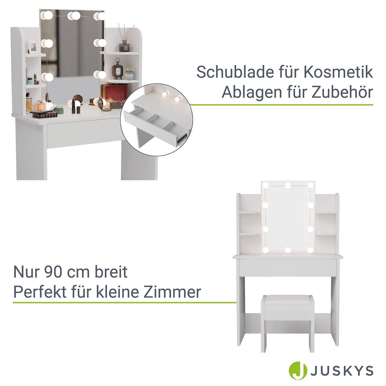 Zoey Schminktisch 2025 mit Melly Hocker