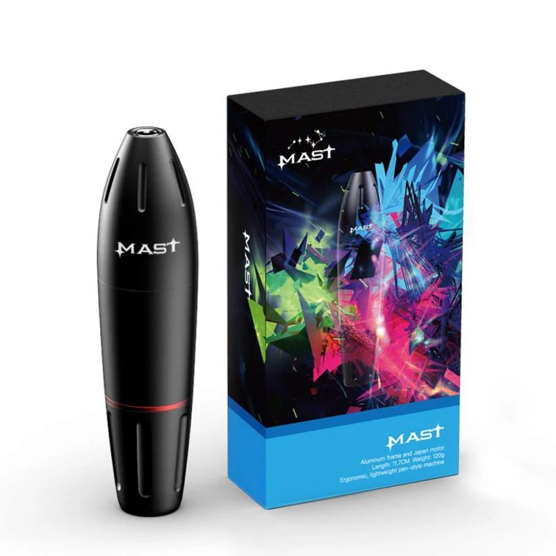 Dragonhawk Mast Rotary Tatoveringsmaskine med Strømforsyning og 50 Nåle