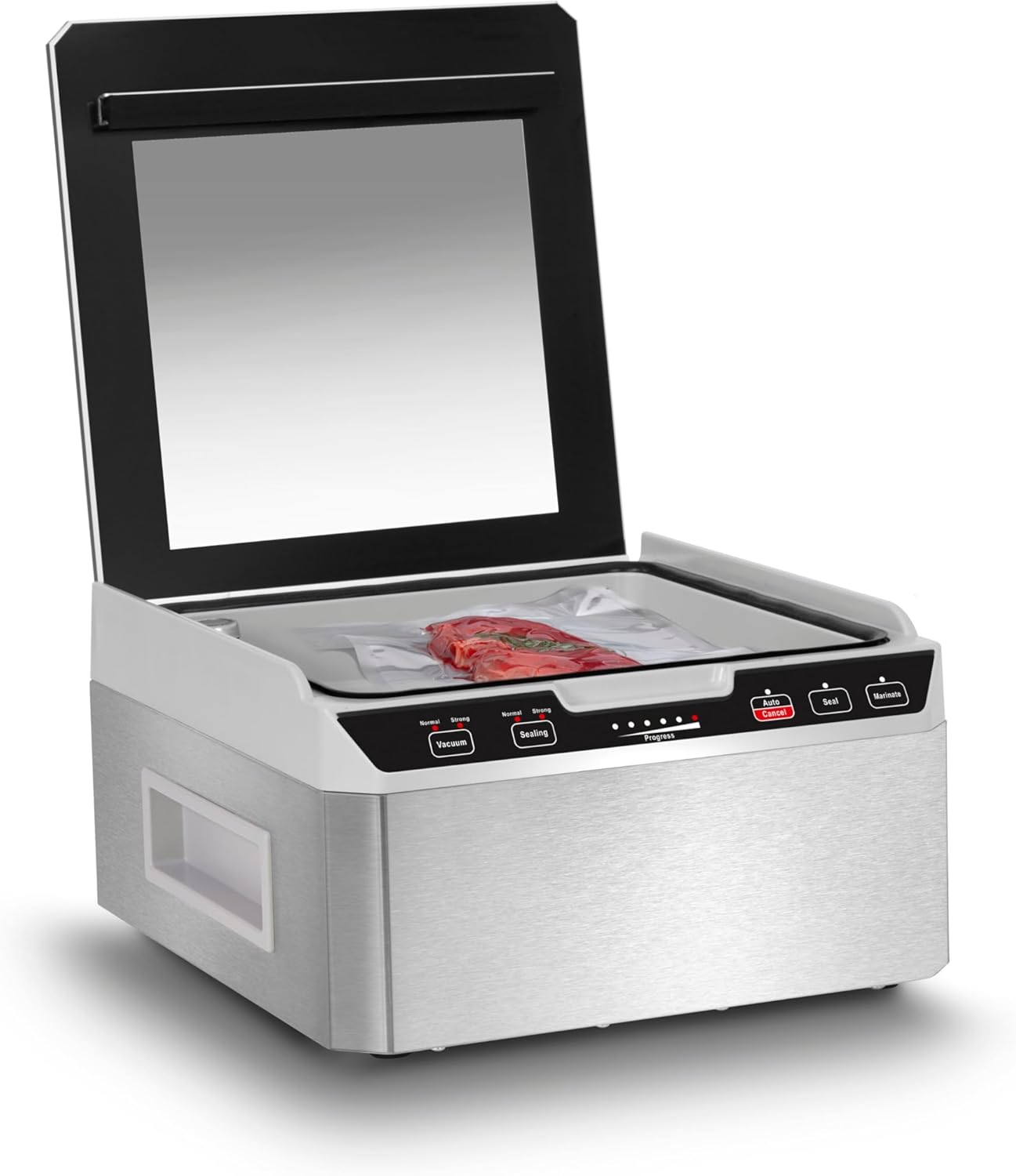 CASO VacuChef 40 – Professioneller Kompakt-Vakuumierer – Leistungsstarke Vakuumleistung von 70 l/min – 3-Liter-Kammer – Edelstahl