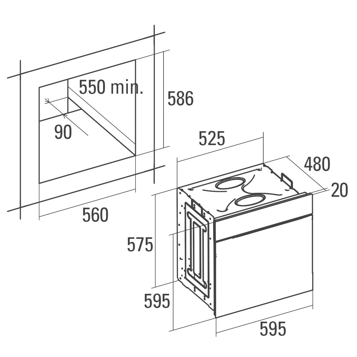 Cata CM760ASWH 50L 2400W Multifunktionsbackofen Weiß