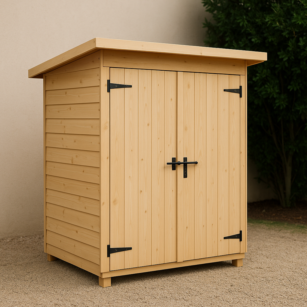 Abri de jardin en bois naturel 150 x 75 x 165 cm ZCSpdJP375nJ