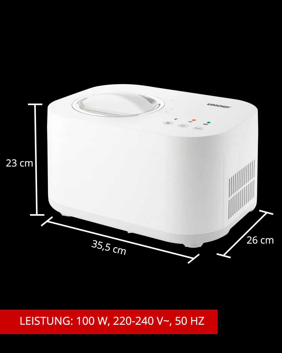 2025 Snesorbetmaskine med opskriftsbog 1 L