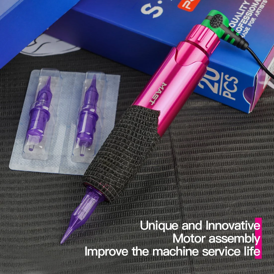 Mast P10 Tattoo-Maschinen-Set mit Halo-Netzteil – SMP