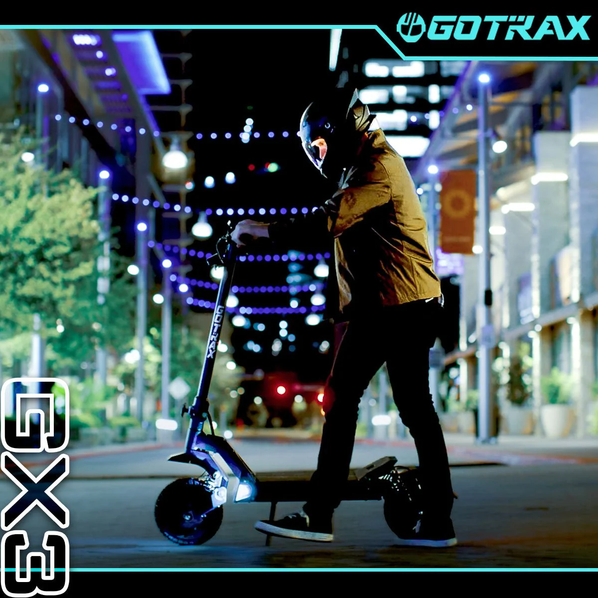 2025 Gotrax GX3 All-Terrain El-scooter – Kraftfuld dobbeltmotor. Tophastighed 64 km/t. Terrændæk.