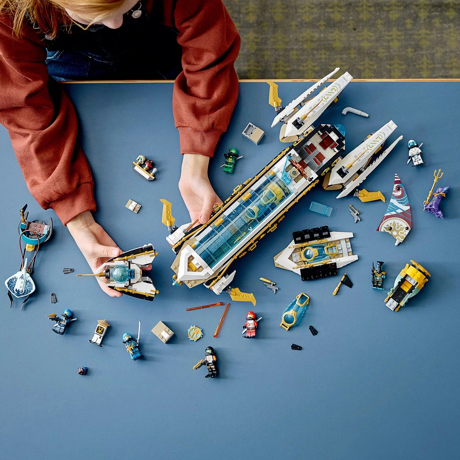 LEGO NINJAGO Hydro Bounty U-Boot-Bauset 71756 mit Kai- und Nya-Minifiguren, Ninja-Spielzeug, Geschenk für Jungen und Mädchen ab 9 Jahren