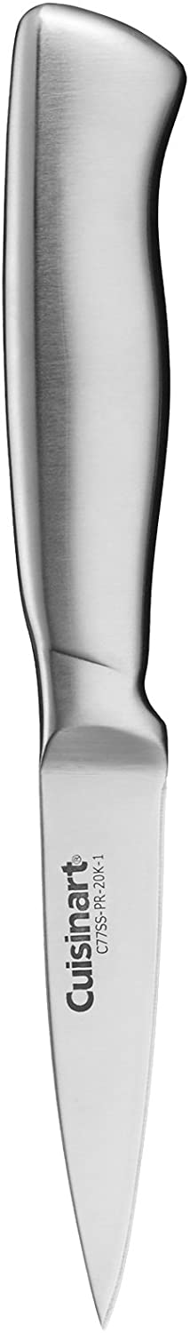 Cuisinart C77SS-15PK 15-teiliges Küchenblock-Set mit hohlen Edelstahlgriffen, strahlend weiß