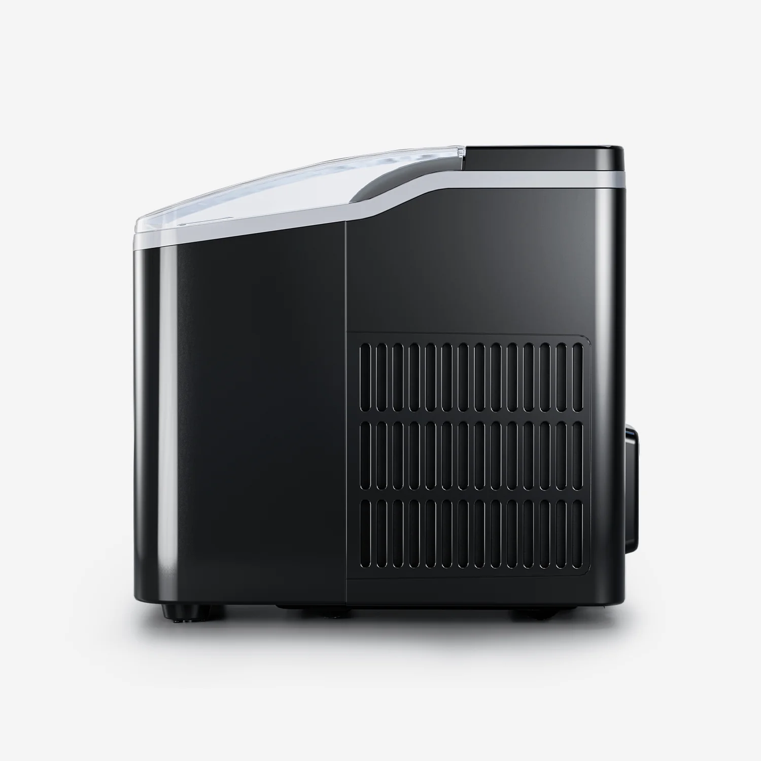 2025 Tisch-Eiswürfelbereiter – 2 l. Selbstreinigend. Tagesproduktion: 15 kg – Schwarz