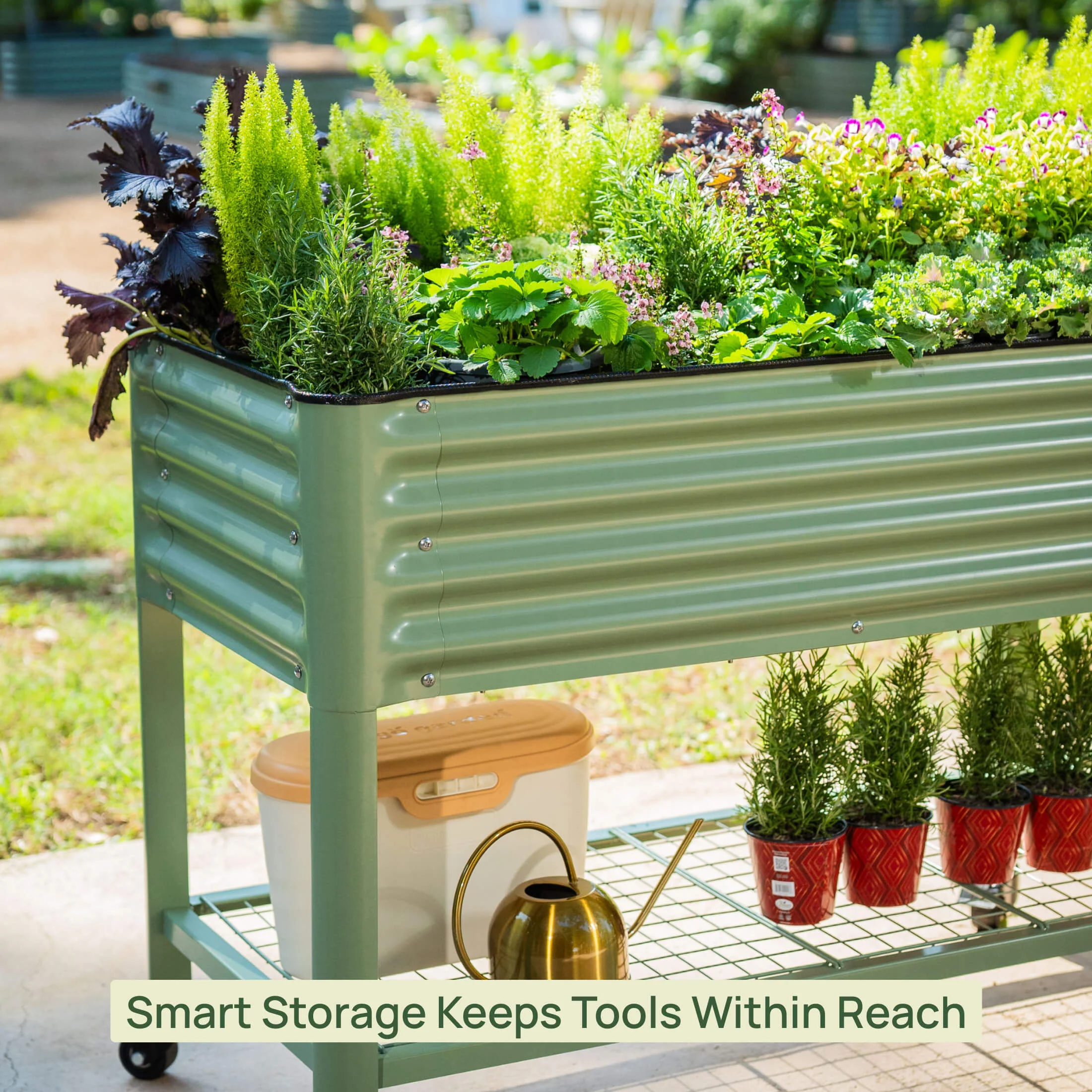 2025 Hævet plantekasse – V-serien 2' x 4'