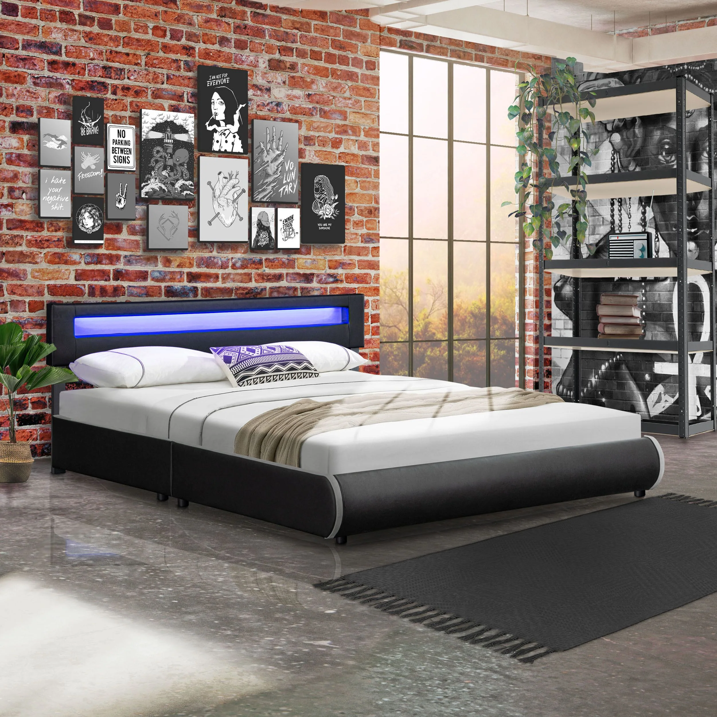 Lit capitonné Séville 2025, 140 x 200 cm, blanc