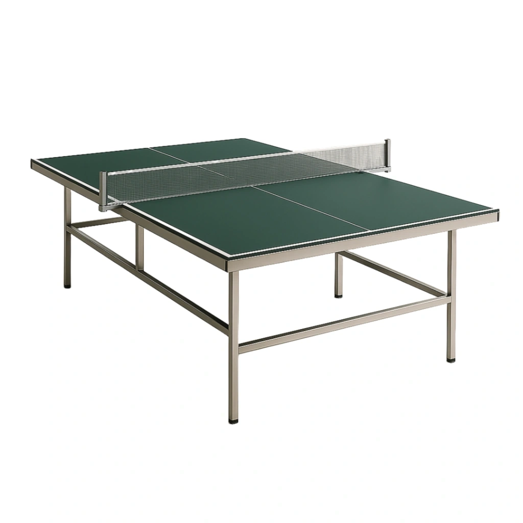 Table de ping-pong intérieure/extérieure en acier vert 274 x 152,5 x 76 cm - ZiOylFA226uF