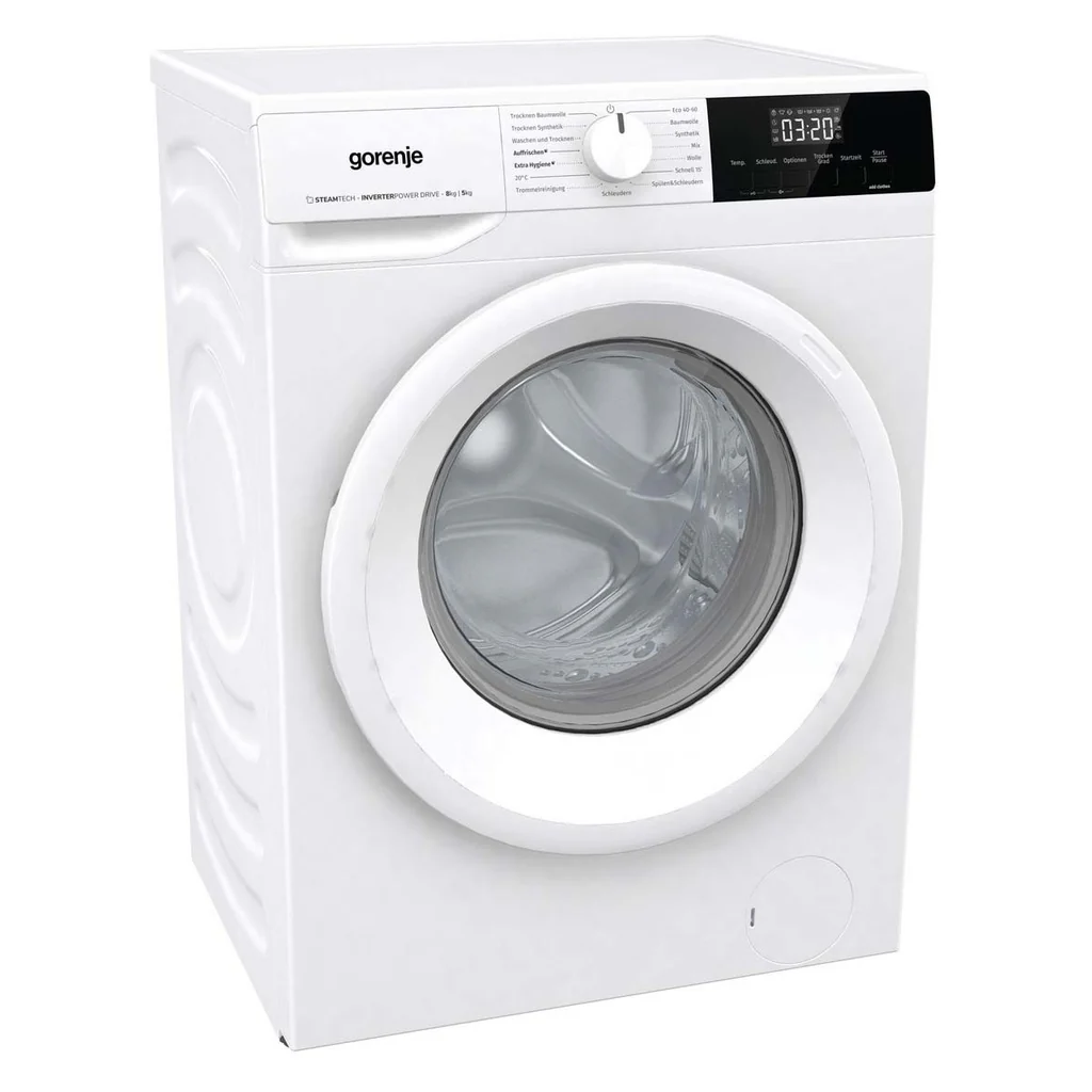 2025 Gorenje W3D2A854ADPS/DE 8/5 kg vaskemaskine/tørretumbler. 1400 o/min. med damp.