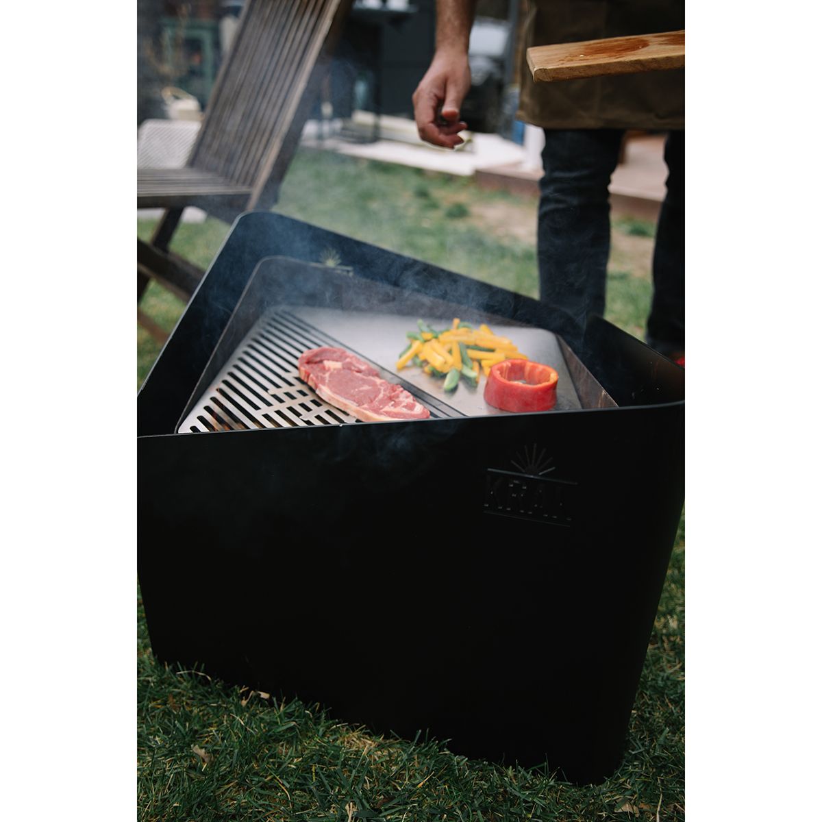 Krak Black Brazier 3 In 1 – Levant + Grille + Plateau Noir