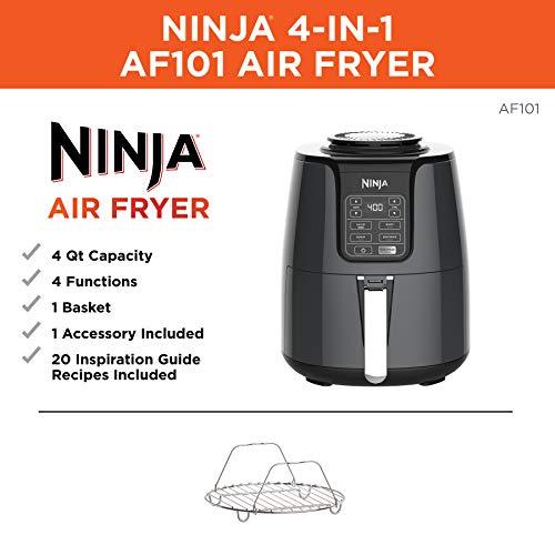 Friteuse à air Ninja AF101, 4 pintes, noir/gris