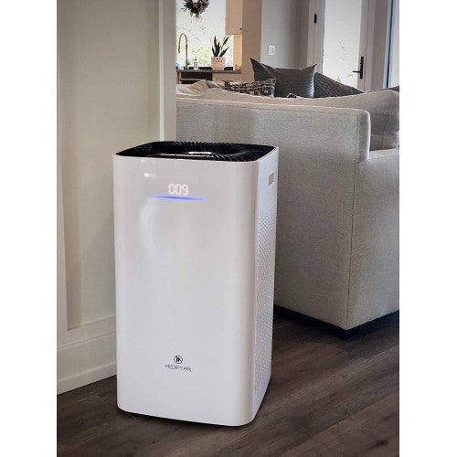 Medify MA-112 | Le seul purificateur d'air avec un CADR de 950 et un filtre HEPA H13 | Couvre jusqu'à 465 m² toutes les 12 minutes / 4 650 pi² toutes les heures | Double entrée d'air avec 2 jeux de filtres pour les allergies, le smog, les odeurs, la