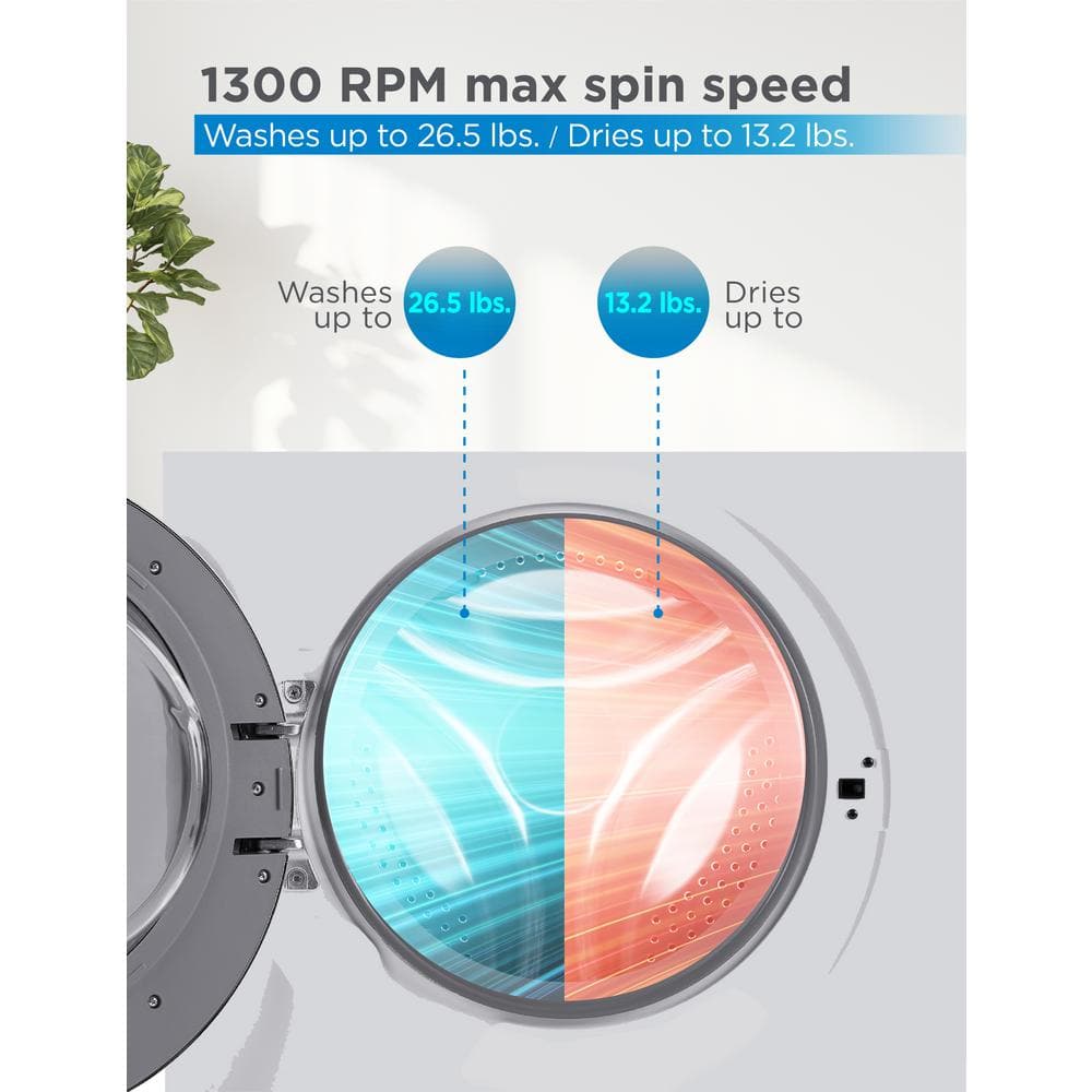 Laveuse et sécheuse tout-en-un BLACK+DECKER 2025, 2,7 pi³, blanche BCW27MW