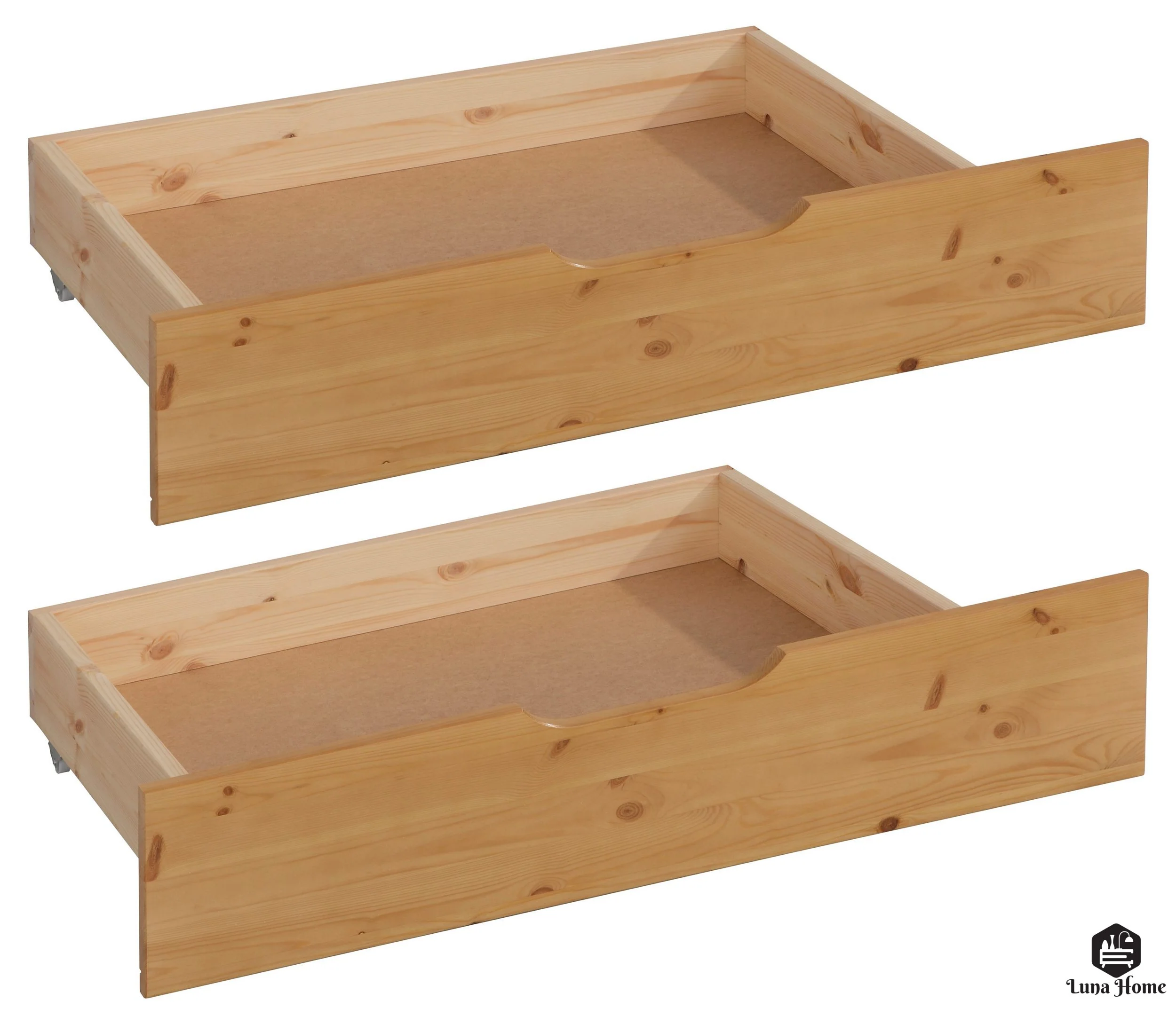 Finja Bettkommoden-Set, 2-teilig, aus Kiefernholz, 93 cm lang