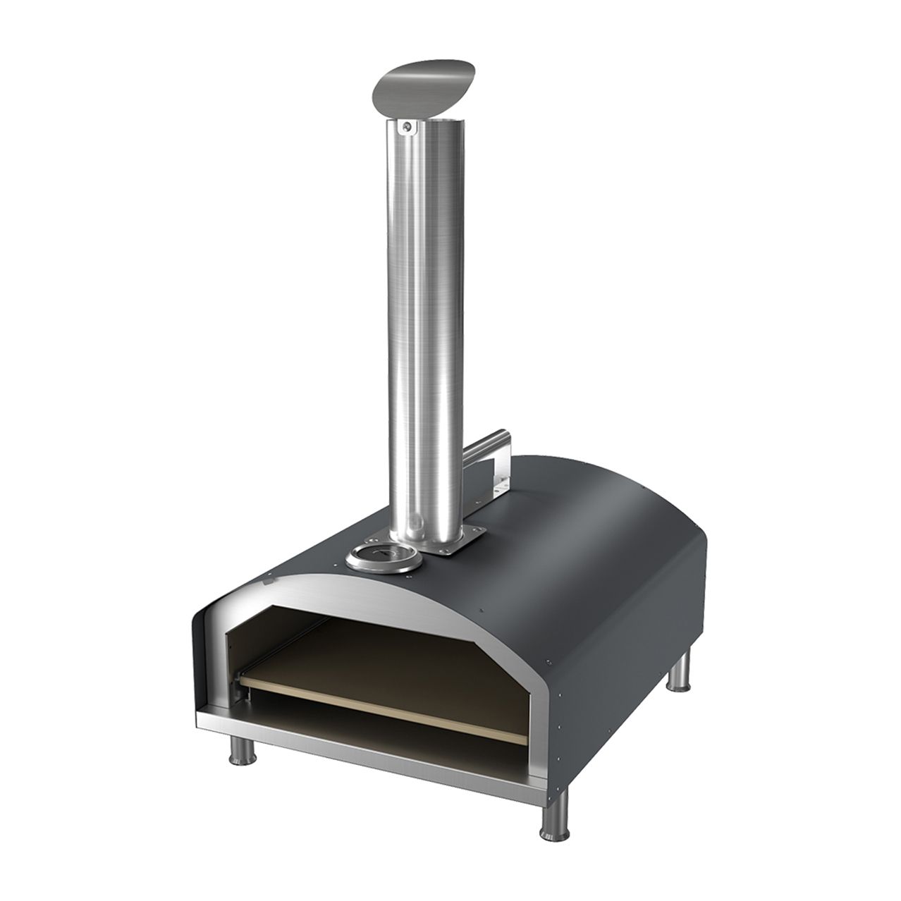 Ardes Arpiz02 Pizzaofen, Pelletbrennstoff und integriertes Thermometer, Edelstahl