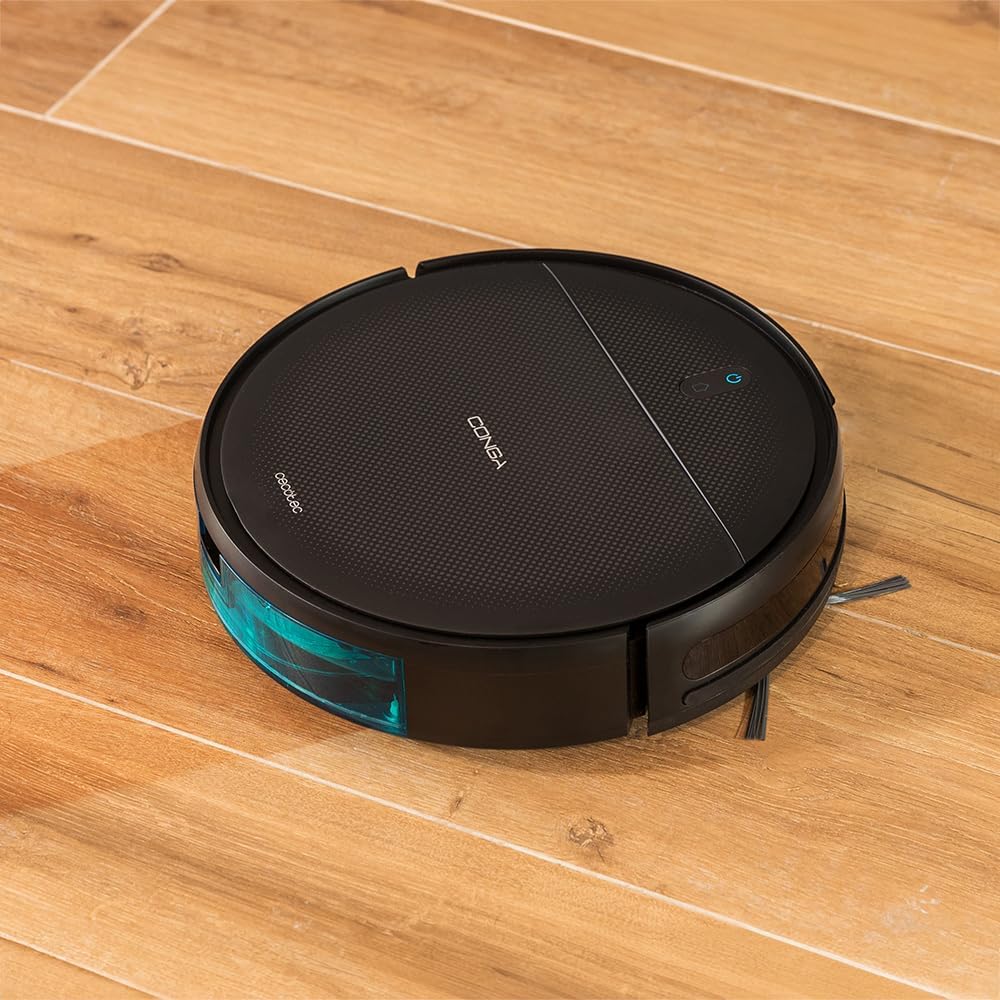 Aspirateur robot Cecotec Conga 999 Map X-Treme avec navigation gyroscopique. Moteur d'aspiration 2000 Pa, 2 brosses latérales, 2 serpillères, autonomie de 120 minutes, application et télécommande.