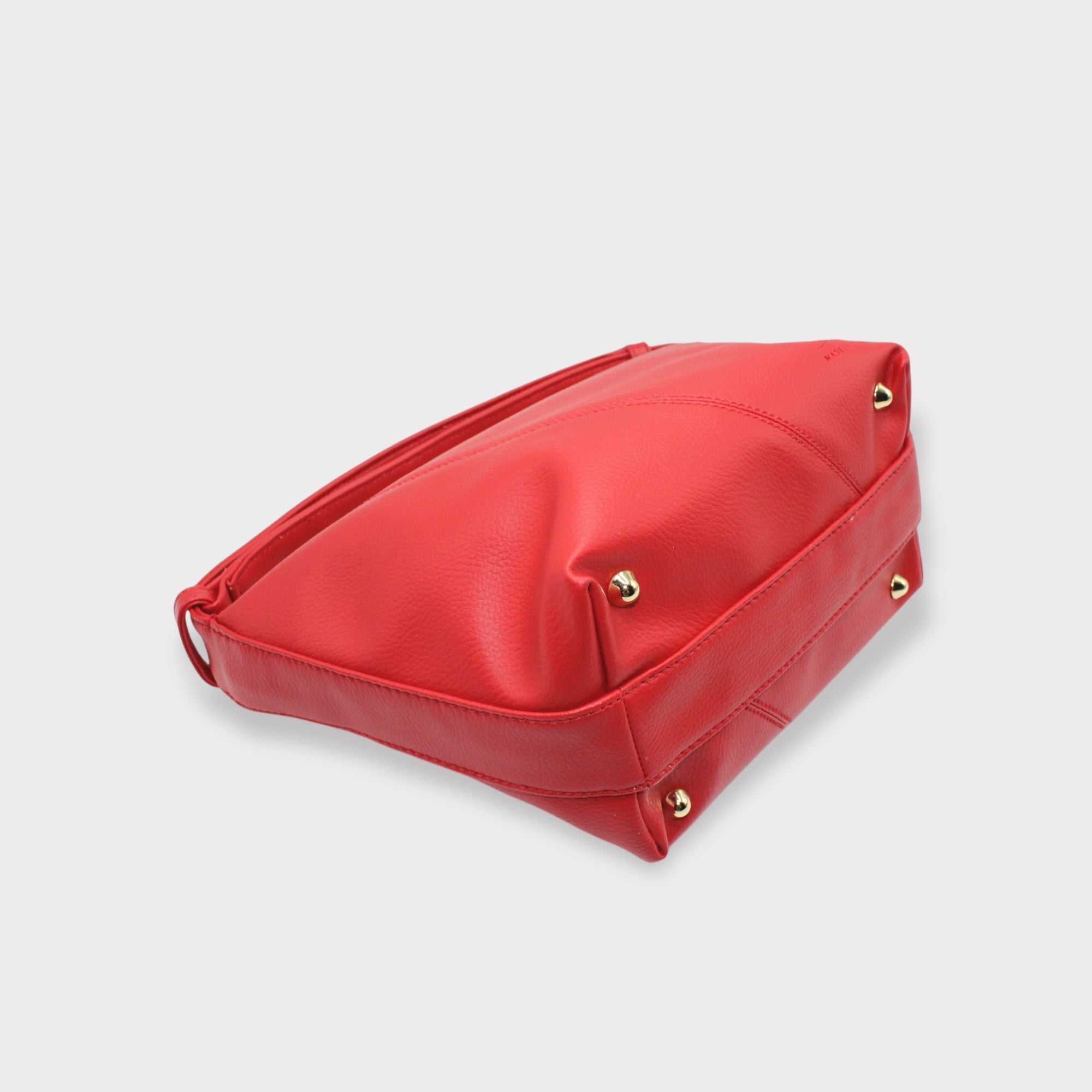 Evy - Vegan Cactus Leather Shoulder Bag - Red