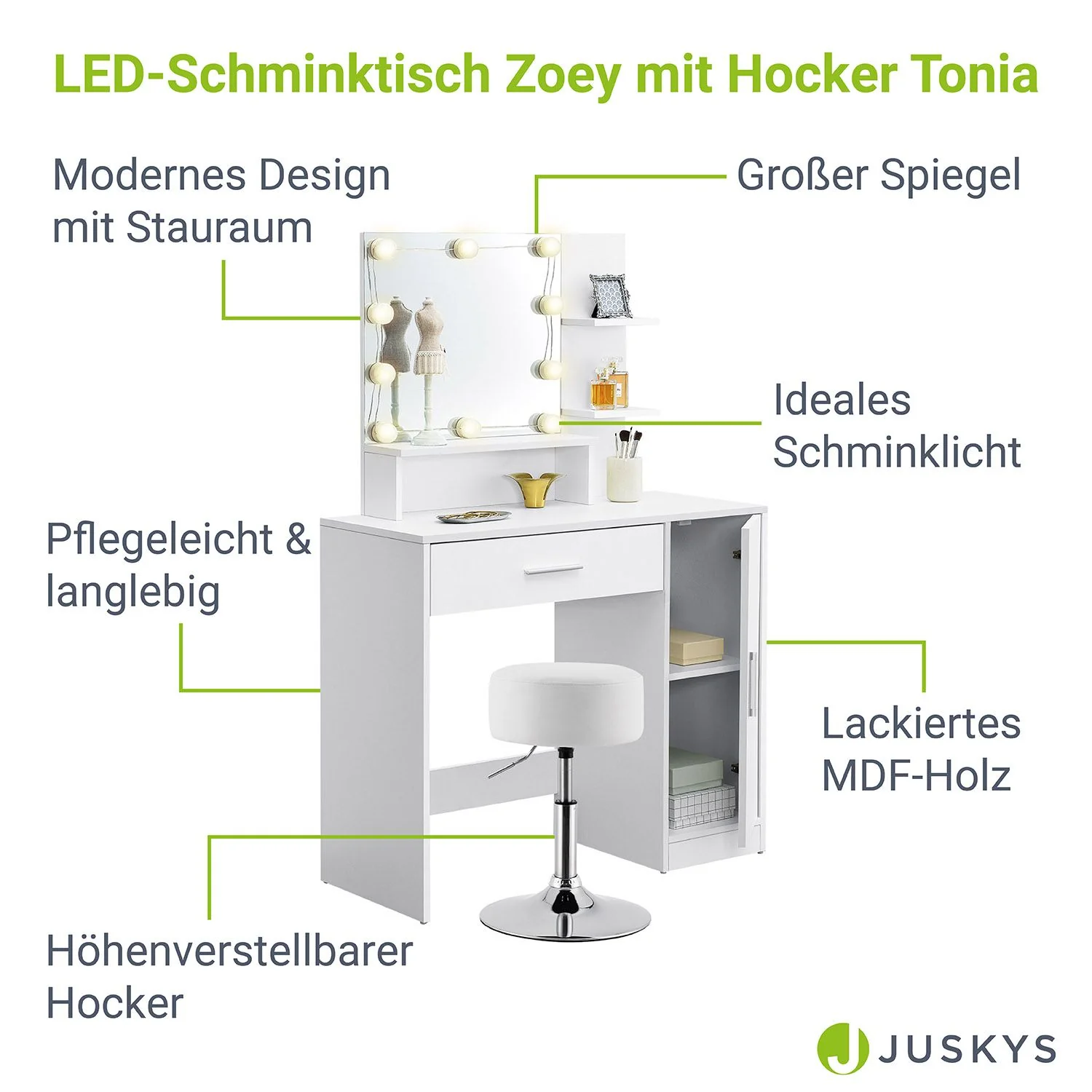 Zoey Schminktisch (Modelljahr 2025) mit Tonia Hocker