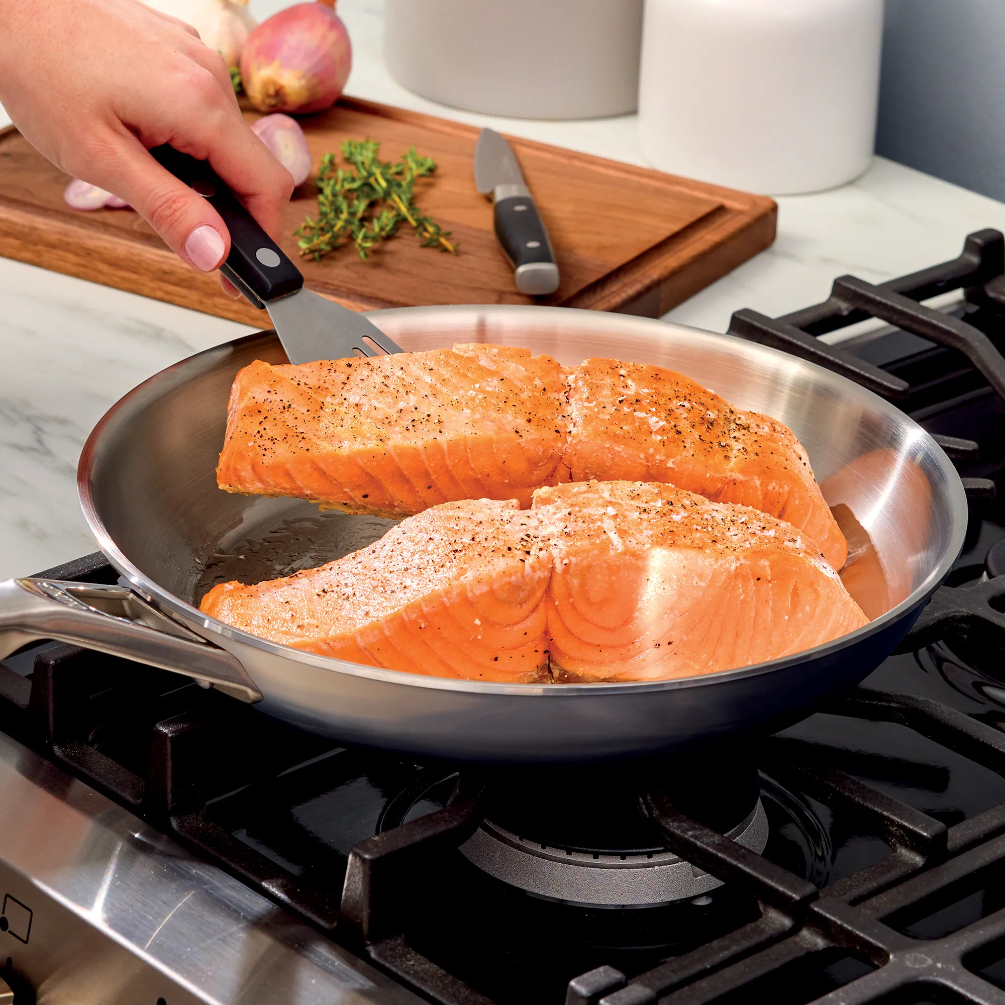 2025 Ninja EverClad™ - Professionelt køkkengrejsæt i rustfrit stål (7 dele)