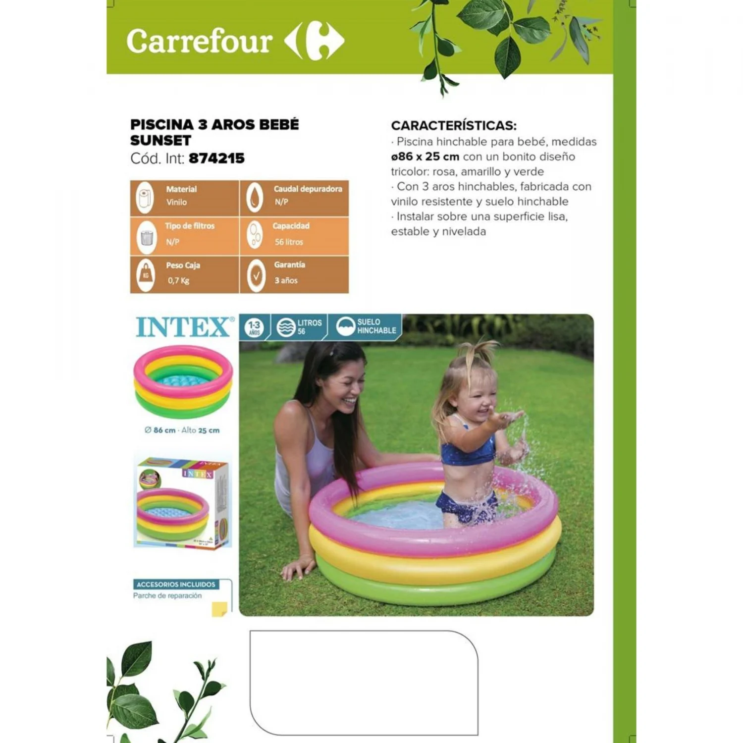 Sunset Baby 3-Ring-Pool 86x25 cm