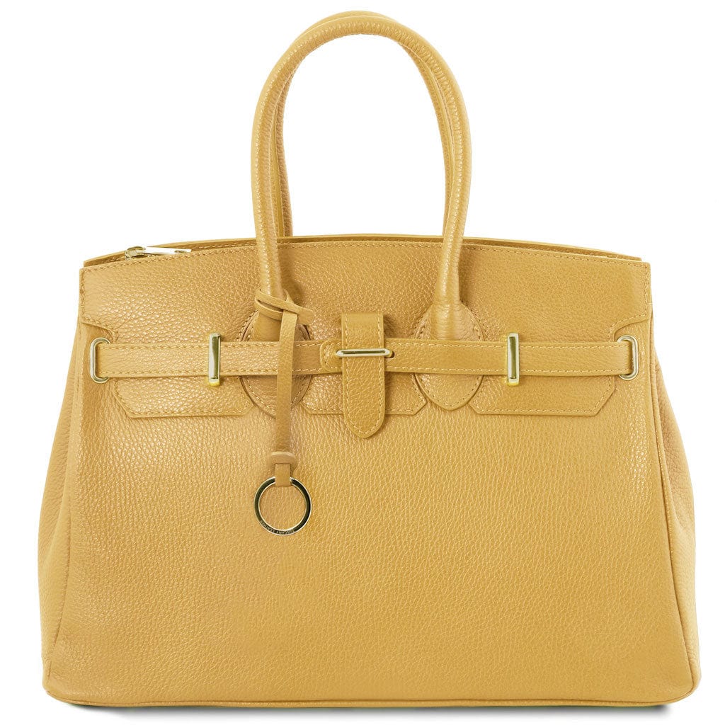 TL Bag - Leather handbag with golden hardware | TL141529