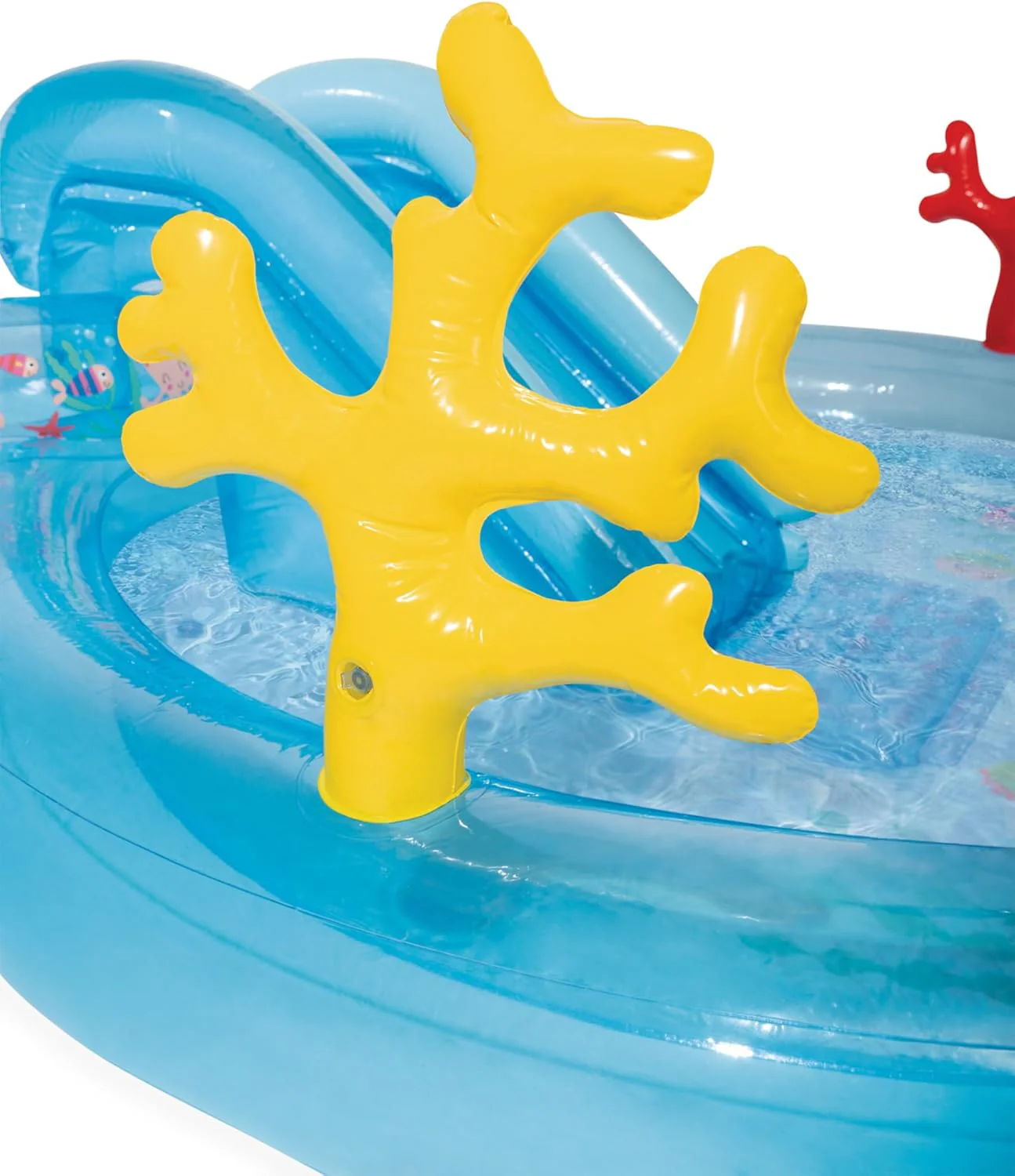 Intex Jungle Adventure Oppusteligt Legeområde – Pool med Rutsjebane og Vandlege til Børn