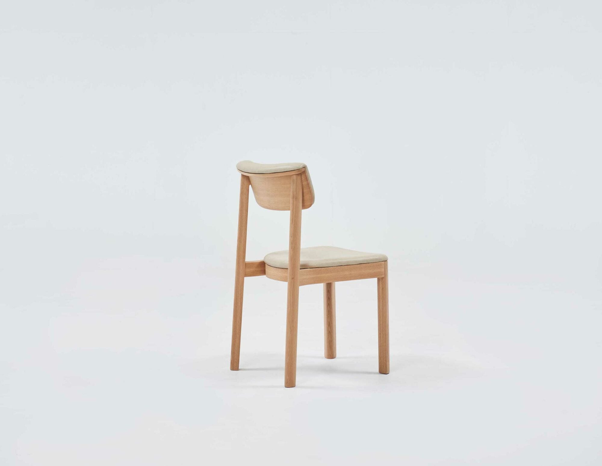 Noki Dining Chair | Light Oak with Leather