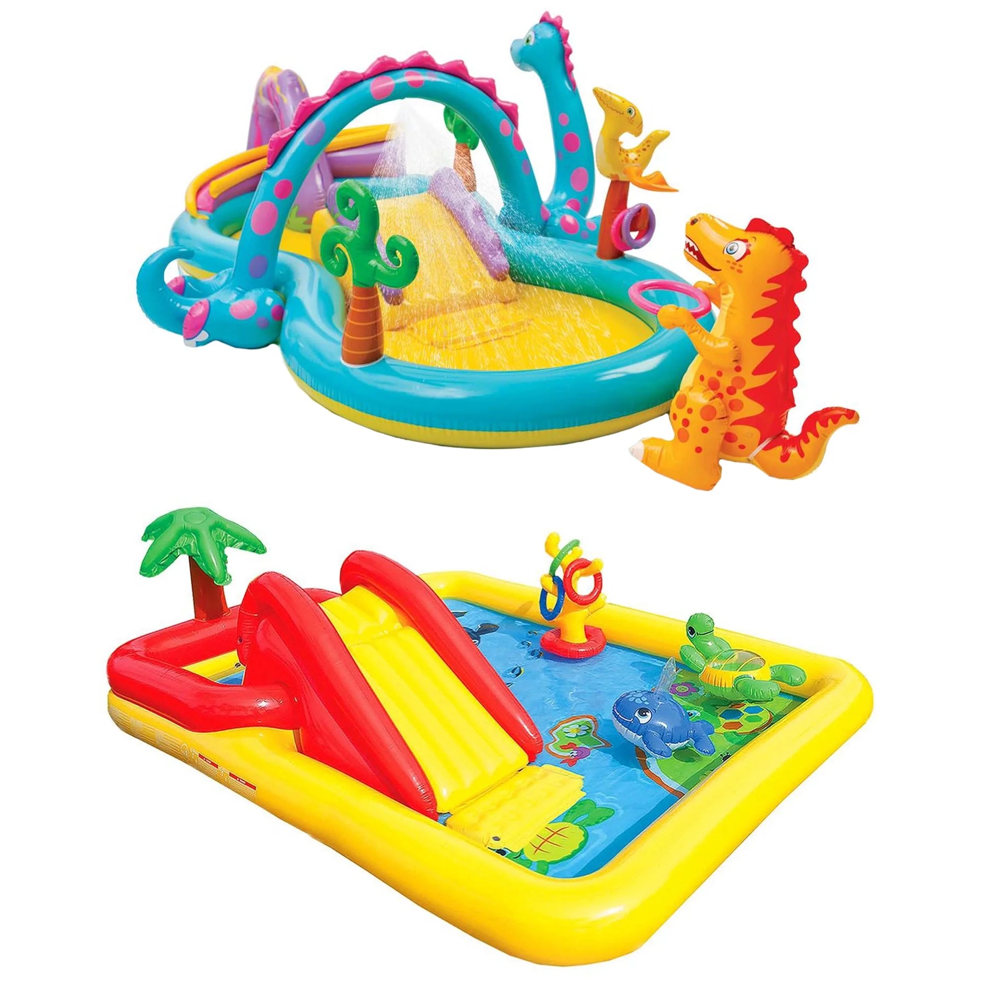 Piscine gonflable pour enfants Intex Dinoland et piscine gonflable pour enfants Ocean Backyard (édition 2025)
