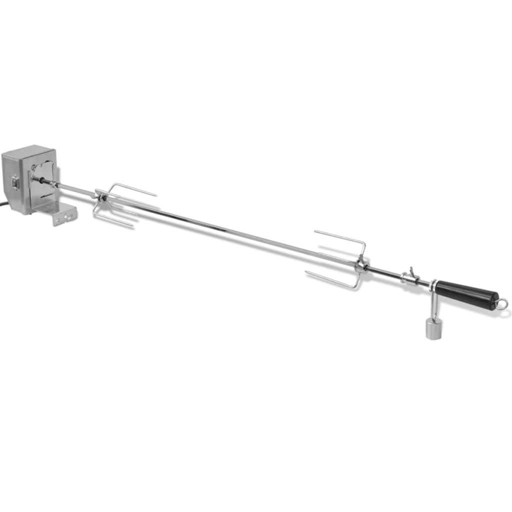 Broche à barbecue professionnelle Vidaxl avec moteur en acier 1200 mm