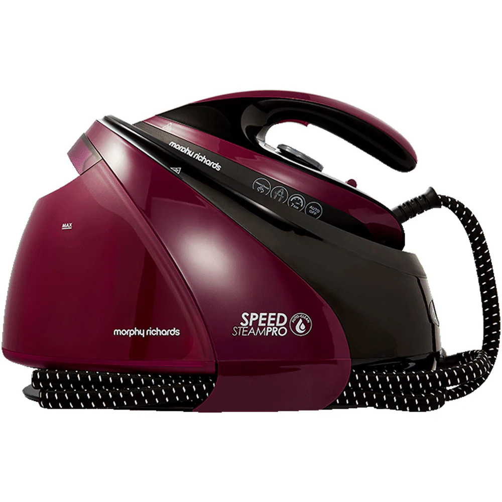 2025 Morphy Richards 332102 Speed ​​​​Steam Pro - Dampstrygestation med selvrensende system. 1,6L. Violet - Hurtig og kraftfuld strygning - Fjerner rynker i én omgang