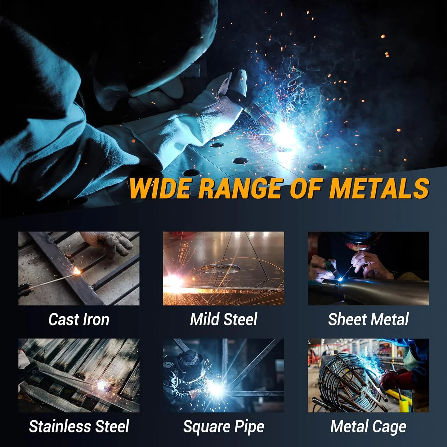 2025 DEKO 135 Amp 110V MIG/MMA svejser. 3-i-1. Gasløs, elektrode- og gassvejsning. Med DC IGBT inverterteknologi.