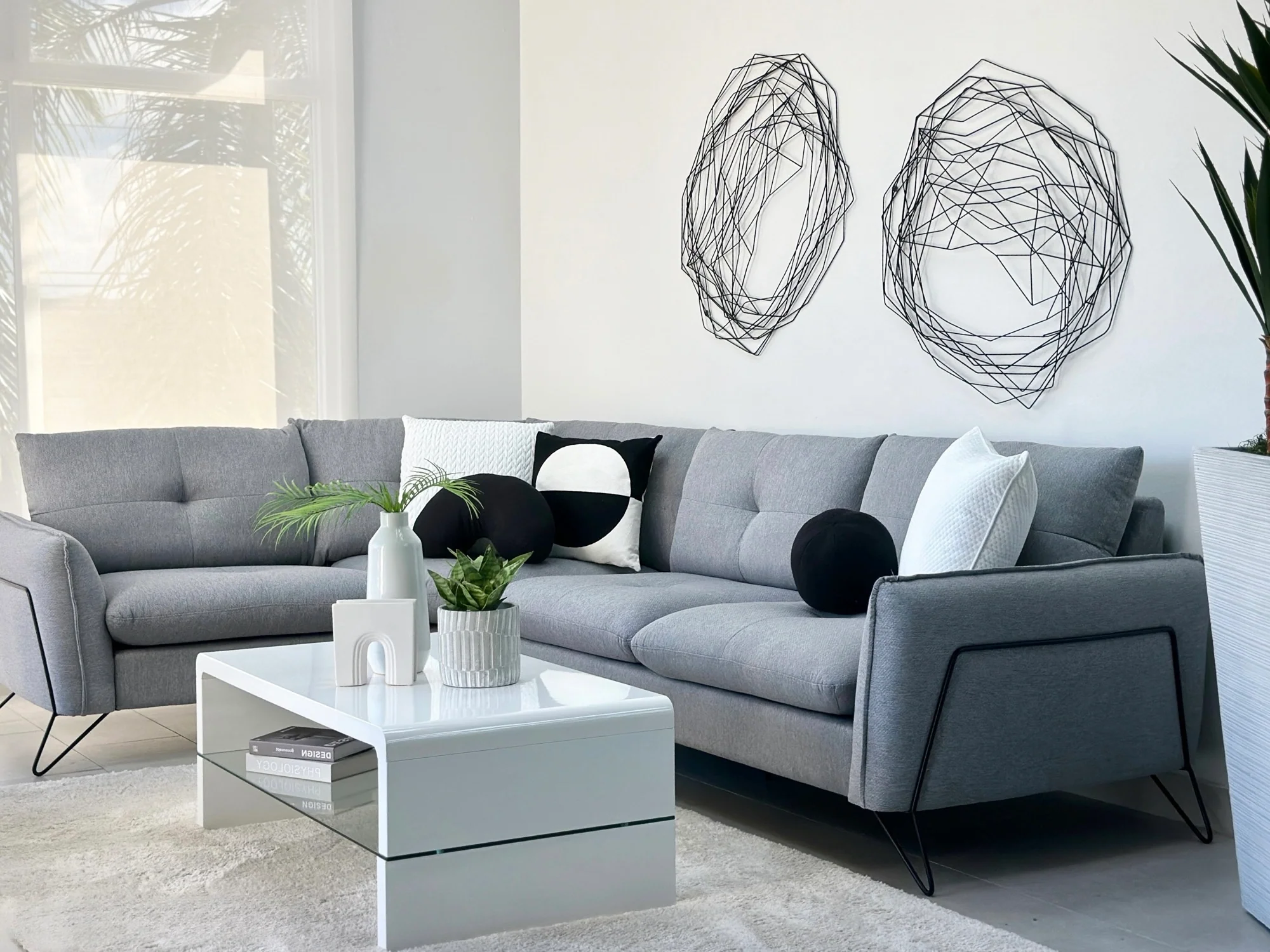 Cami grå hjørnesofa venstre side