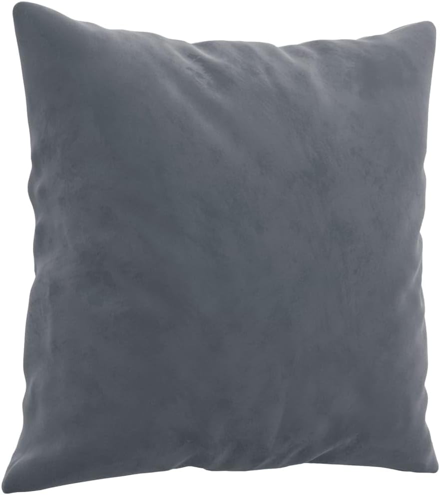 CIADAZ Sofagarnitur mit Kissen, 2-teilig, Samt, Dunkelgrau, Wohnzimmersofas, Relaxsofa - 3202231