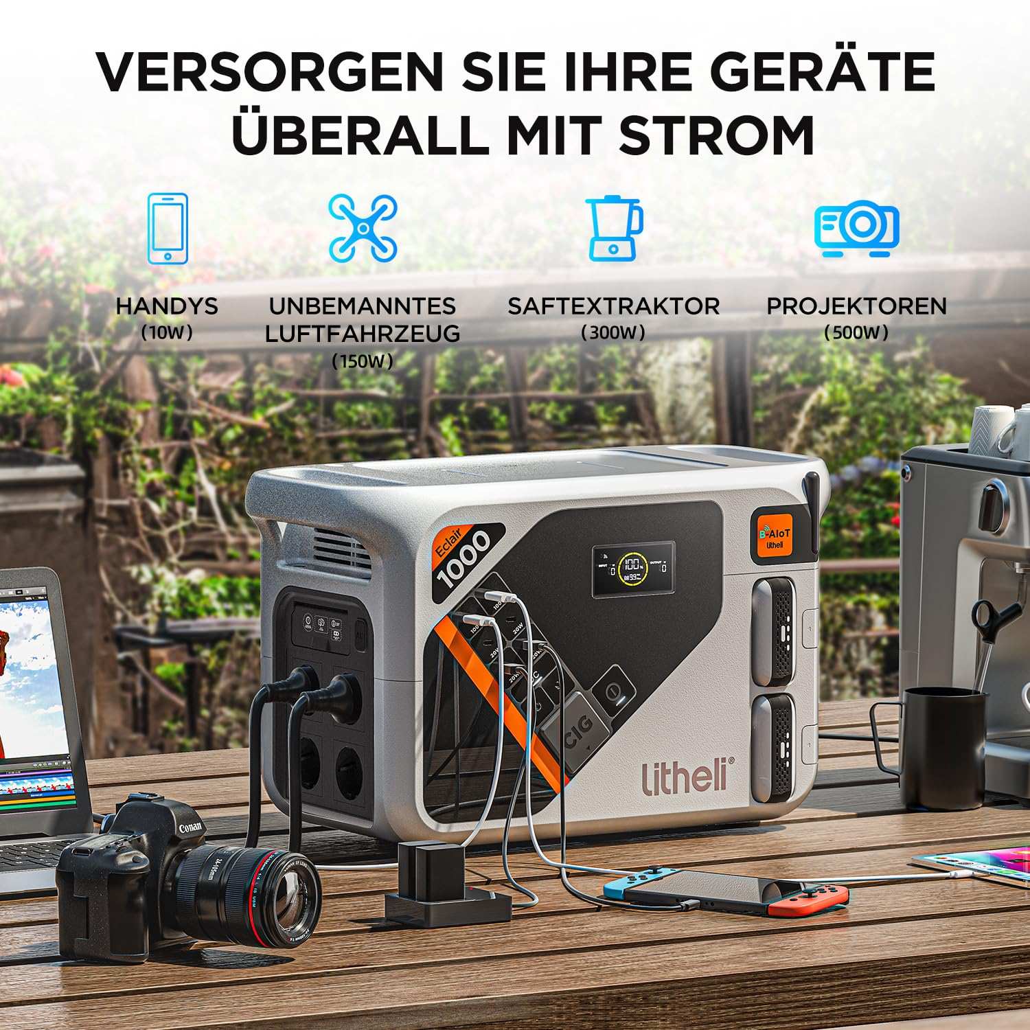 2025 Litheli B1000 Tragbare Powerstation | 1069 Wh / 921 Wh
