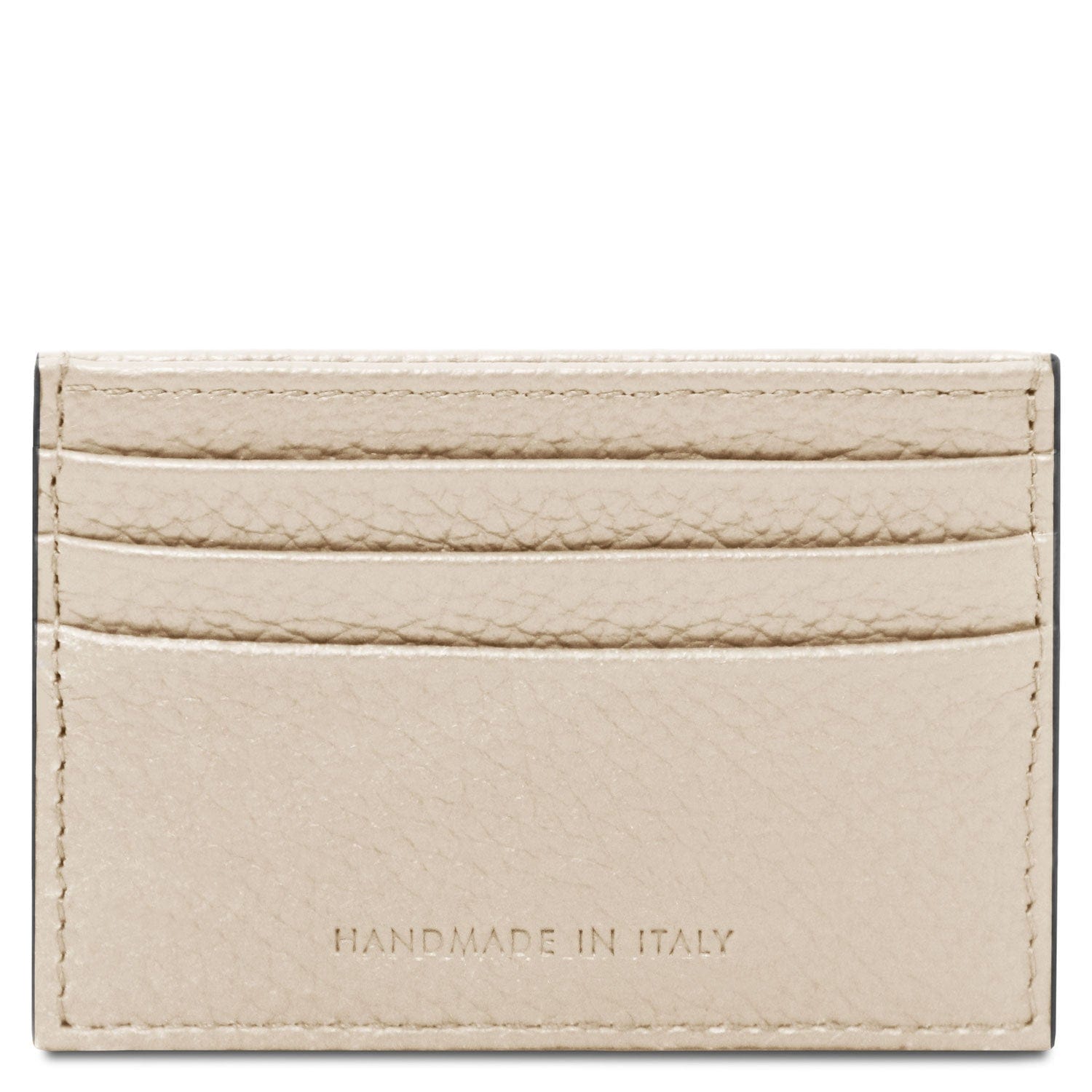 Leather card holder - 6 cards, pebbled leather | TL142472