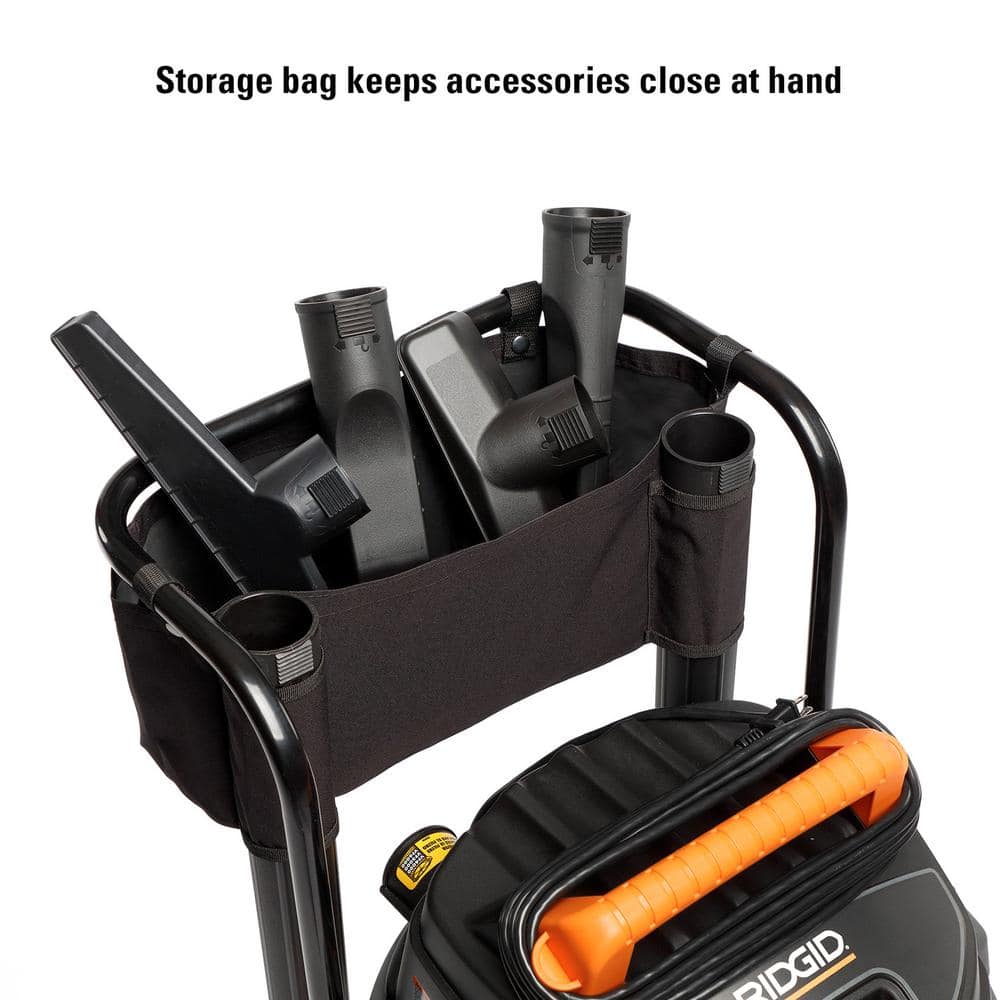 Aspirateur eau et poussière NXT 2025, 16 gallons (60 litres), 6,5 HP (puissance maximale), en acier inoxydable, avec filtre à poussière fine, tuyau verrouillable et accessoires WD1956