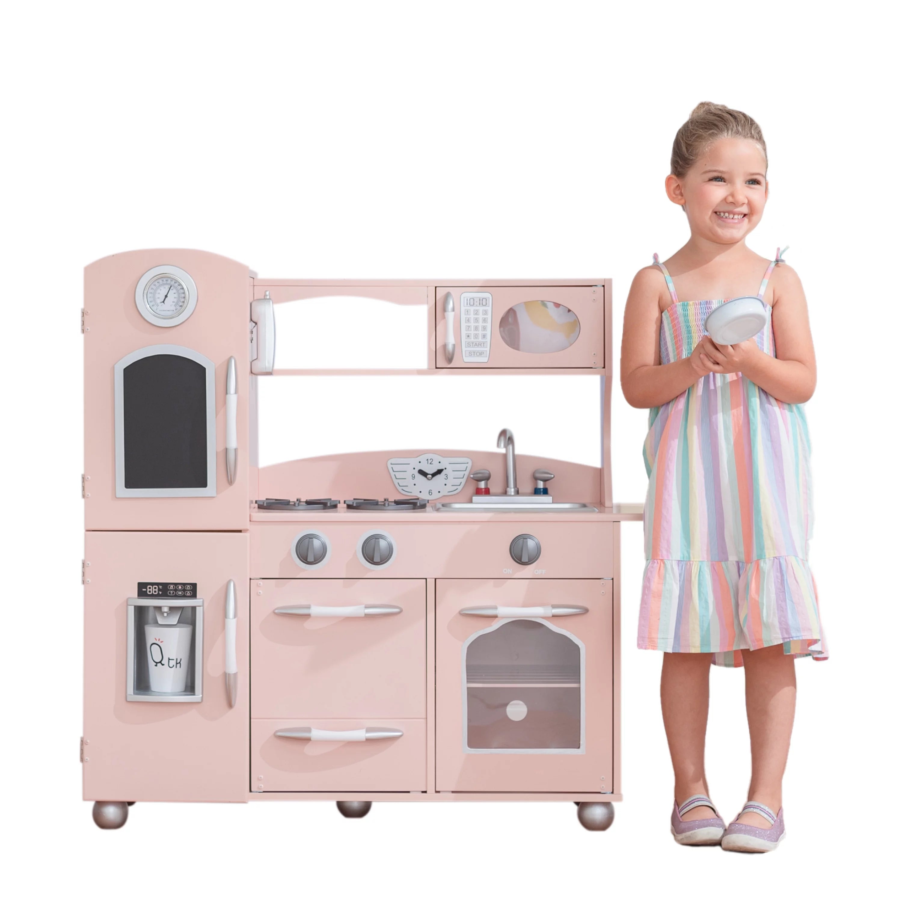Little Chef Westchester Retro Trælegetøjskøkken, Pink
