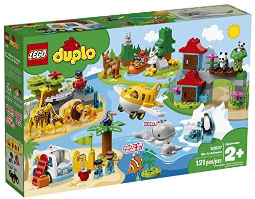 LEGO DUPLO Welt Tiere Stadt 10907, Exklusives Bausteinset (121 Teile)