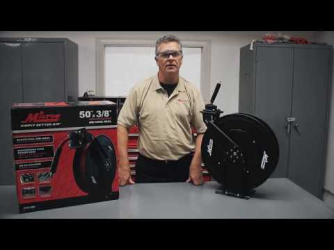 2025 Automatisk dobbelt stålslangeopruller med 1/2 x 15 m gummislange – Maks. 300 PSI