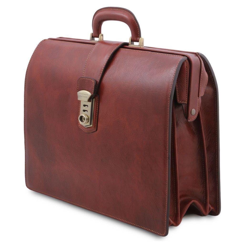 Canova - 3-compartment leather doctor bag briefcase  | TL142352