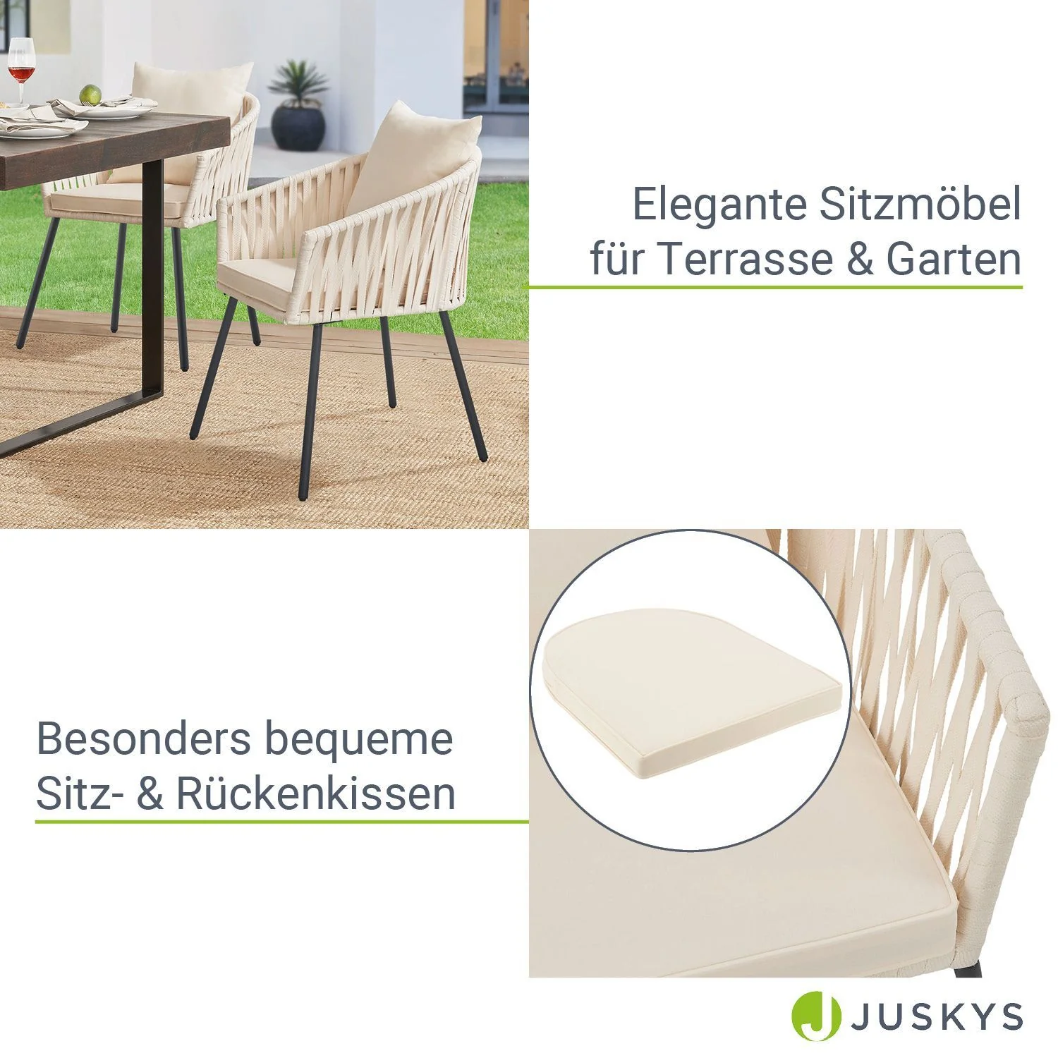 2025 Rebsæt med 2 stole – Elegance og komfort til dit udendørsområde