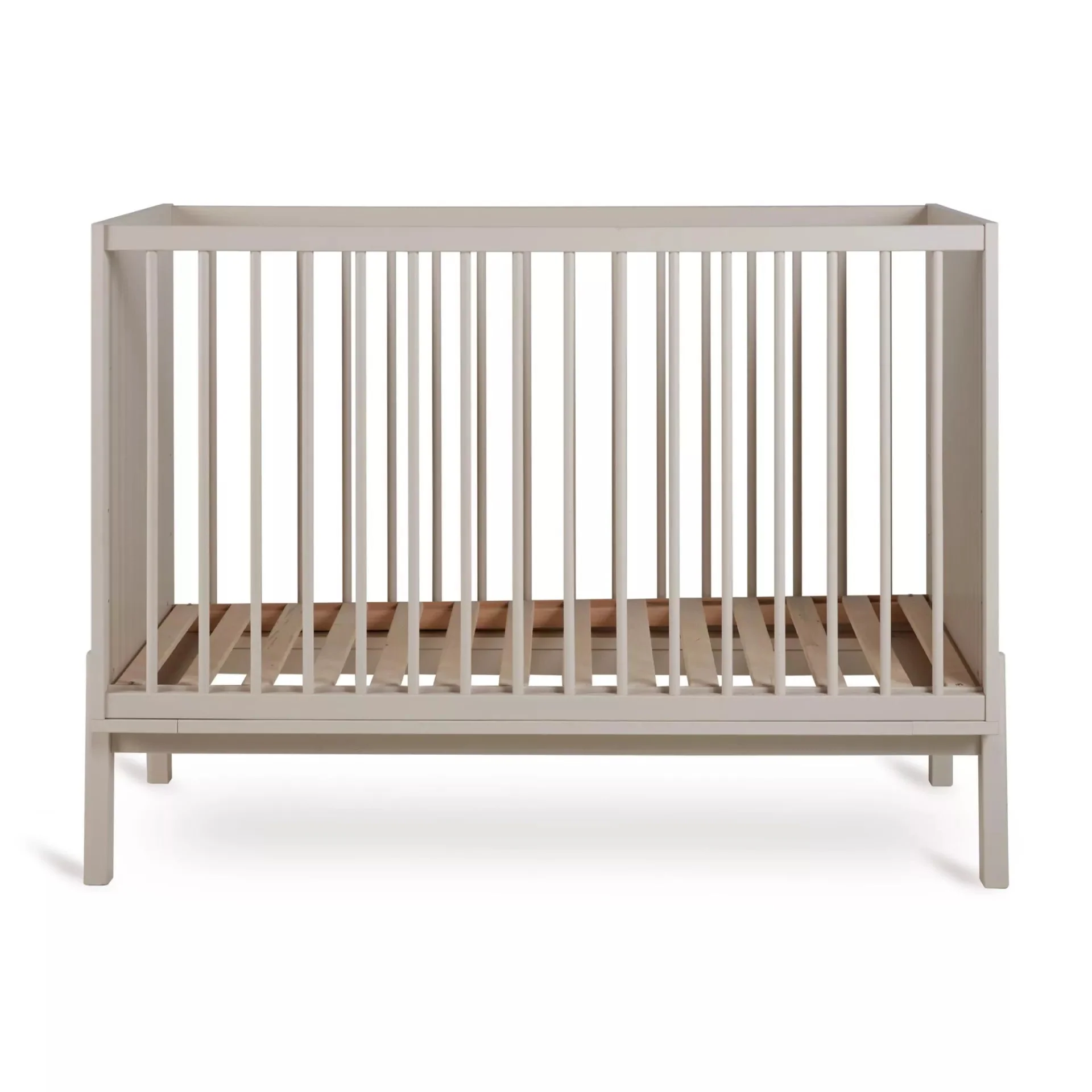 2025 Quax Ashi Tremmeseng – 60x120 cm | Justerbar i 3 højder | FSC-certificeret bøgetræ | Grå farve | Med lamelbund. Madras medfølger ikke.